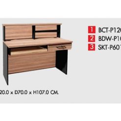 ชุดเคาน์เตอร์ 1.20 M 1 ลิ้นชัก 1 คีย์บอร์ด B-WALNUT BCT-P120-2