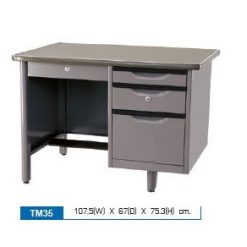 โต๊ะทำงานเหล็ก 3.5 ฟุต 4 ลิ้นชัก TM35