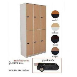 ตู้ LOCKER บานเปิด 6 ช่อง รุ่น DCSF3 (สินค้าสั่งผลิต)