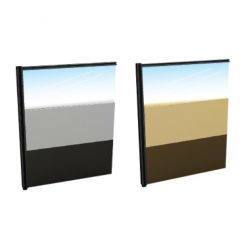 ฉากกั้นทึบครึ่งกระจกใส HALF GLASS PANEL รุ่น PVG-12