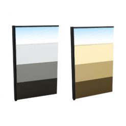 ฉากกั้นทึบครึ่งกระจกใส HALF GLASS PANEL รุ่น PVG-16