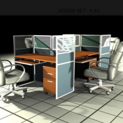 โต๊ะทำงานกลุ่ม (ไม่รวมเก้าอี้) JIGSAW A42 SET