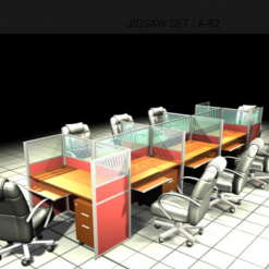 โต๊ะทำงานกลุ่ม (ไม่รวมเก้าอี้) JIGSAW A82 SET
