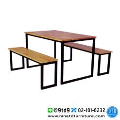 ม้านั่งขายูหน้าไม้ยางพารา CU-PR3012(ไม่รวมโต๊ะ)
