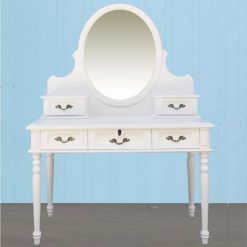 โต๊ะเครื่องแป้ง 5 ลิ้นชัก+กระจก (Euro Classic) รุ่น URO-MJ005
