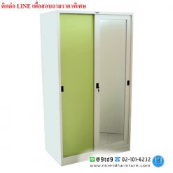 ตู้เสื้อผ้าบานเลื่อนสูง ทึบ/เงา 3,4 ฟุต (1 แผ่นชั้น) WS3FH11S/WS4FH11SC