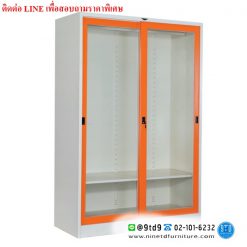 ตู้เสื้อผ้า 2 บานเปิด สูง-ใส 3,4 ฟุต (1 แผ่นชั้น)WD3FGL1S/WD4FGL1SC
