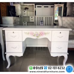 โต๊ะทำงาน 5 ลิ้นชัก(Cottage Rose) รุ่น CR-17 (สินค้ายกเลิกผลิต)