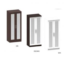 ตู้เสื้อผ้า 80 ซม. 2 บานเปิดกระจกเต็ม 2 บาน WR-80-C