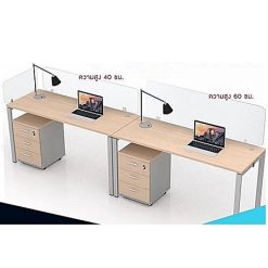 ฉากกั้นโต๊ะ MINI SCREEN สูง 40 cm. หนา 4.76 มม. รุ่น อะคริลิคใส