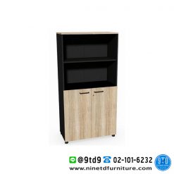 ตู้เอกสารสูง บนโล่ง-ล่าง 2 บานเปิด SMART N-CM810