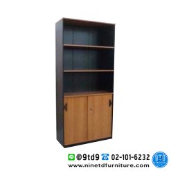 ตู้เอกสารสูง ล่างบานเลื่อน-บนโล่ง 3 ชั้น DCL-084 ขนาด 80 CM
