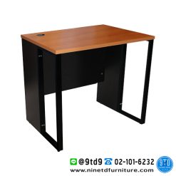 โต๊ะทำงาน Top ไม้ ขาเหล็ก H-080D ขนาด 80 CM (สินค้ายกเลิกผลิต)