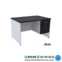 โต๊ะทำงาน 2 ลิ้นชักขวา SOFT LIGHT ขนาด 120-180 ซม.