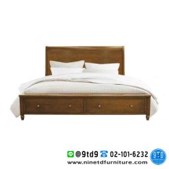 เตียงสเลขนาด 6 ฟุต (หัวไม้) รุ่น Delite 8230-866