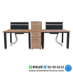 โต๊ะทำงานกลุ่ม ชุด Workstation 4 ที่นั่ง+ตู้ BWC-120+BWC-120
