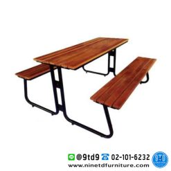 โต๊ะโรงอาหารขาตัว J ไม้เต็ง THJ-DW60/75
