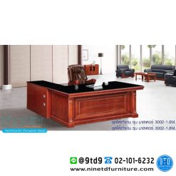 ชุดโต๊ะทำงานผู้บริหาร ขนาด 1.6M./1.8M. รุ่น มาสเตอร์ 3002