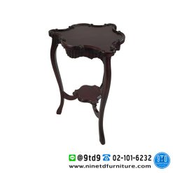 โต๊ะข้างคลาสสิค Carved Queen Ann Lamp IN-15357
