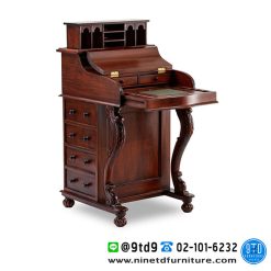 โต๊ะหนังสือคลาสสิค Davenport Wave Writing Desk IN-OD-111