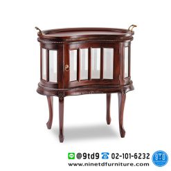 ตู้โชว์กระจก โต๊ะน้ำชาคลาสสิค Tea Table Nuts IN-TE-04