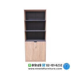 ตู้เอกสารสูง 2 บานเปิดล่าง บนโล่ง NT-082 ขนาด 80 CM.