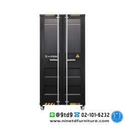 ตู้เสื้อผ้า 2 บานเปิด ชนิดบานเปิดกระจกบน รุ่น CG-962W
